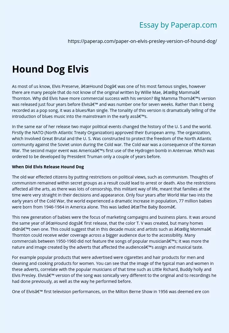 Hound Dog Elvis