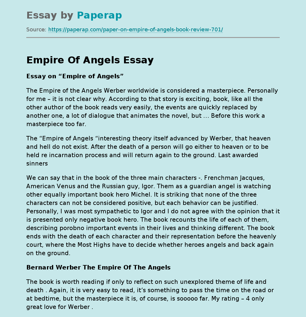 Empire Of Angels