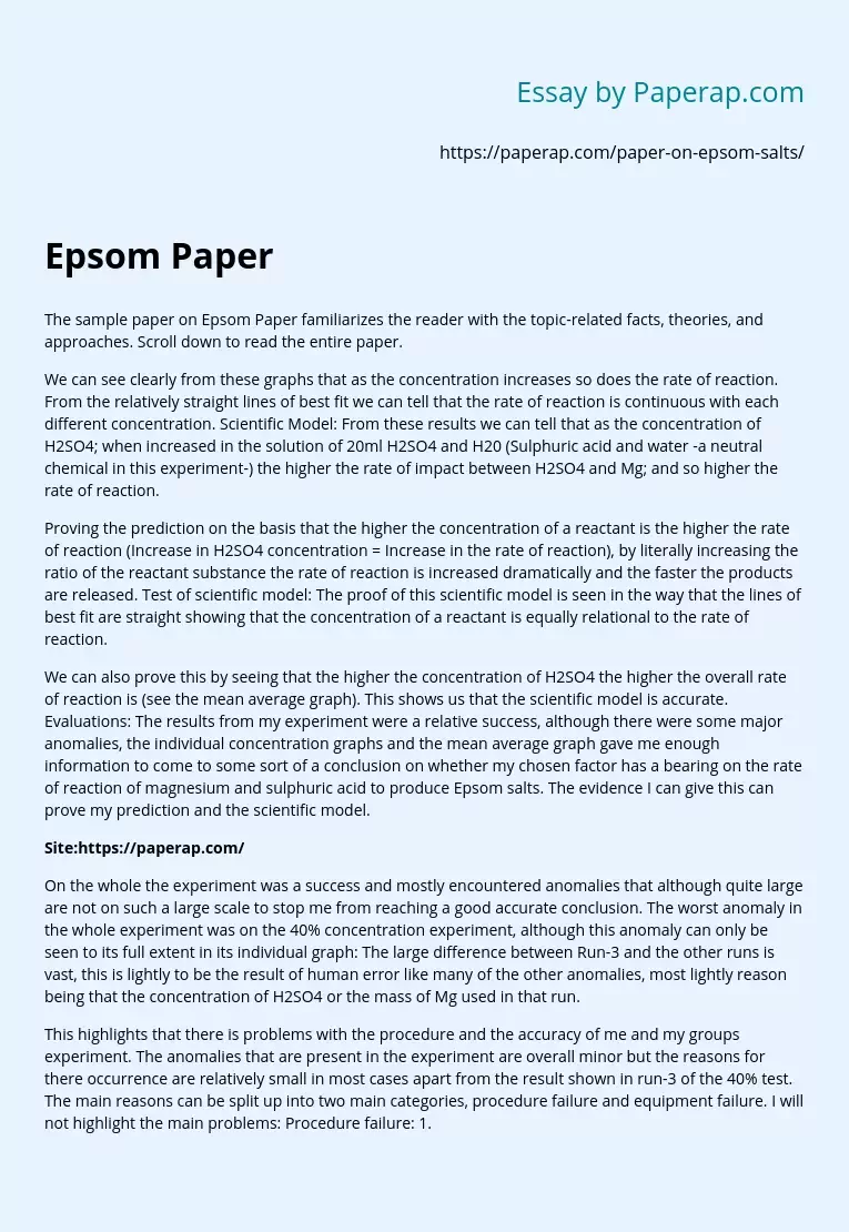Epsom Paper