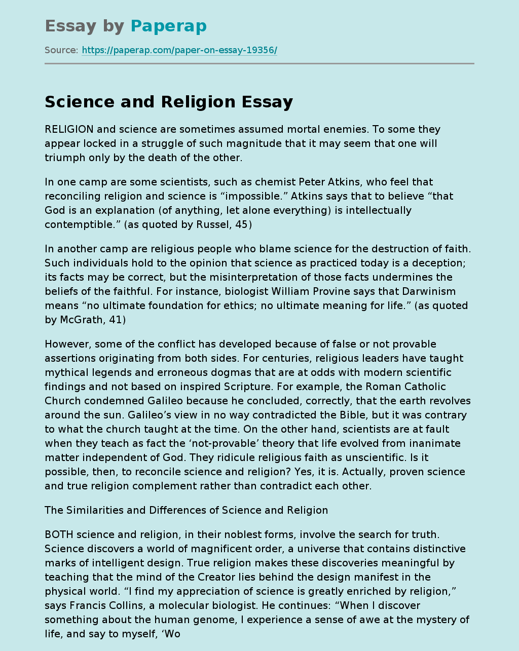 essay on religion and media