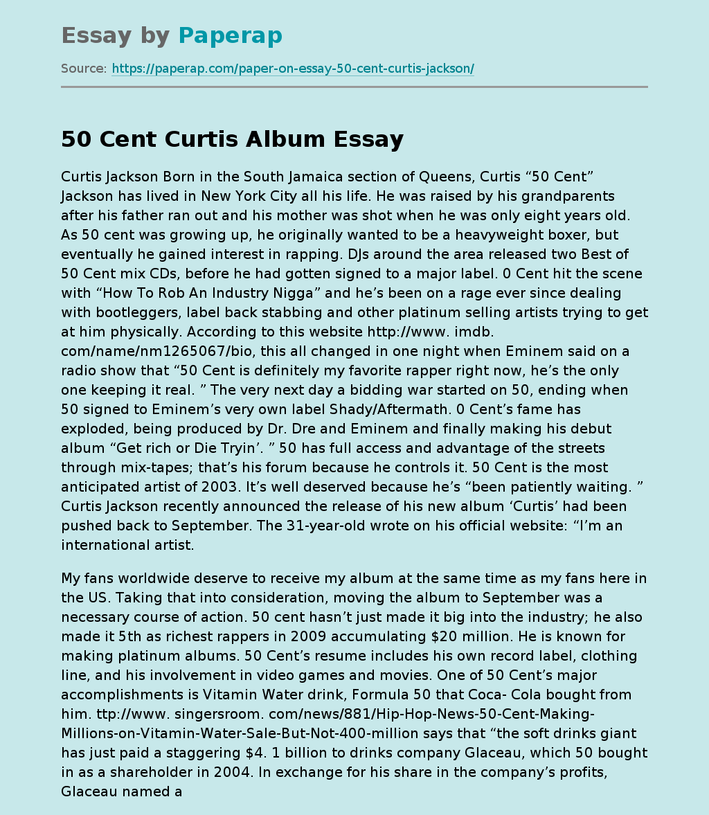 50 Cent Curtis Album