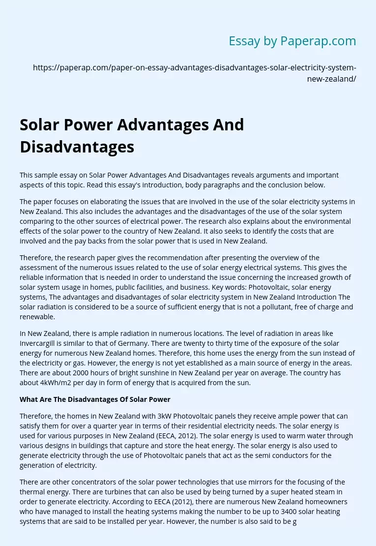 solar energy essay introduction
