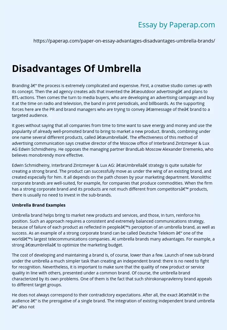 Umbrella Brand Examples