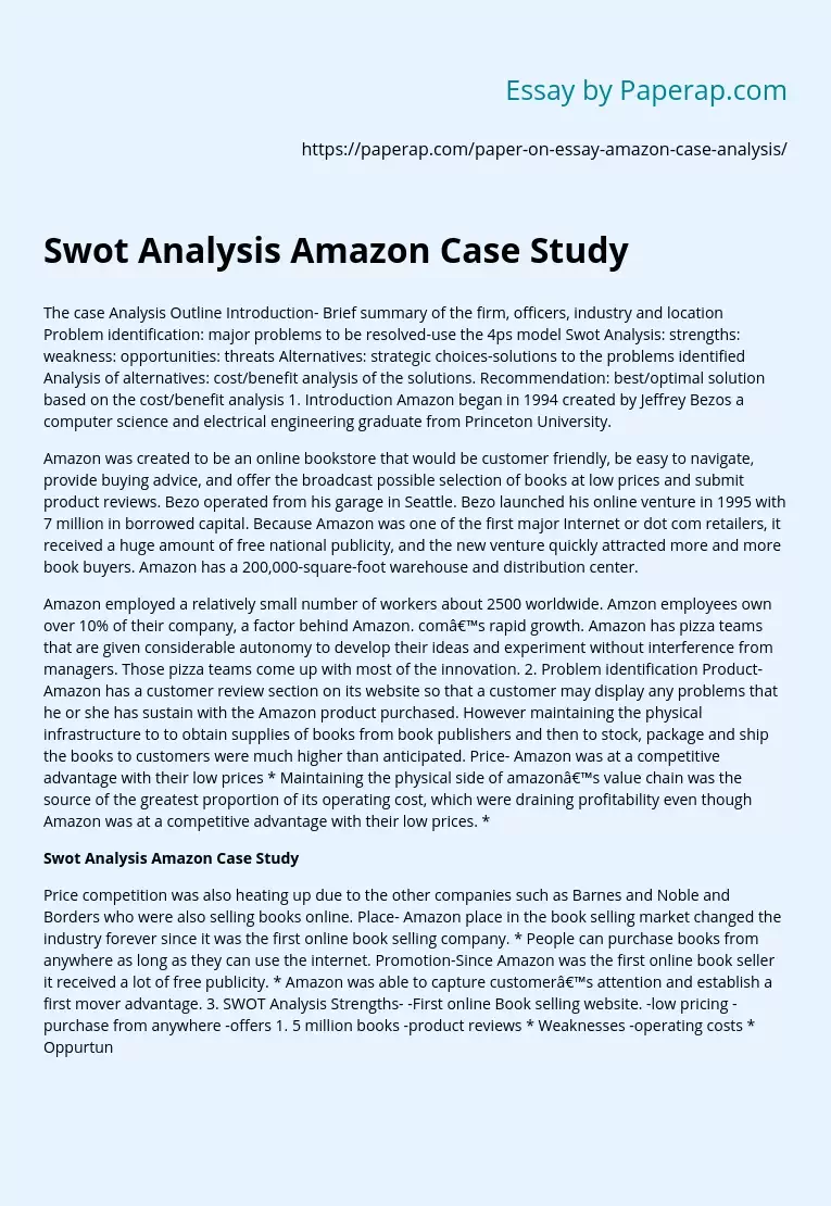Amazon Case Study