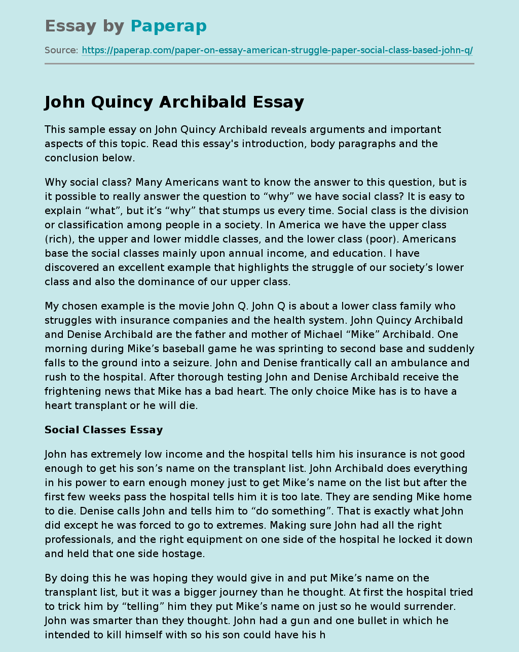 John Quincy Archibald