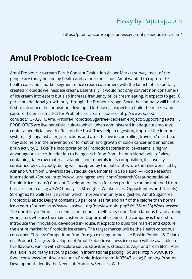 Amul Probiotic Ice-Cream