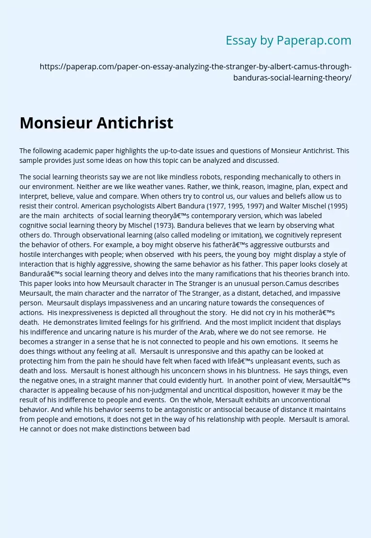 Monsieur Antichrist
