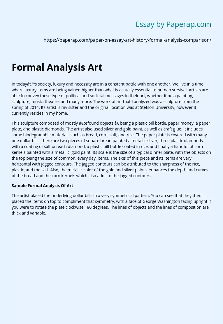 art history compare and contrast essay examples