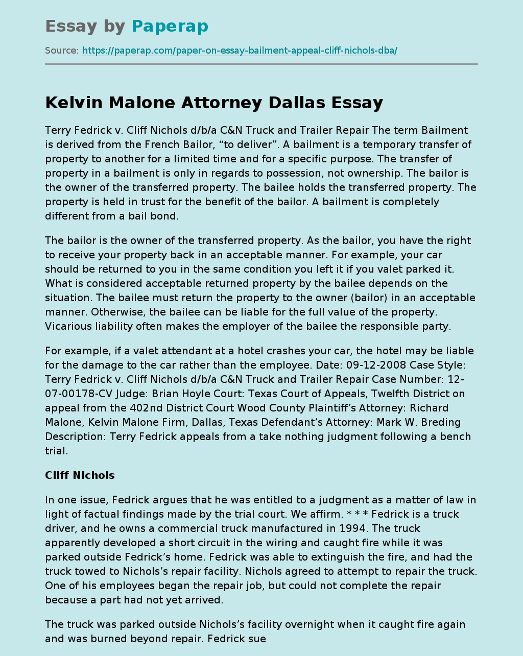 Kelvin Malone Attorney Dallas