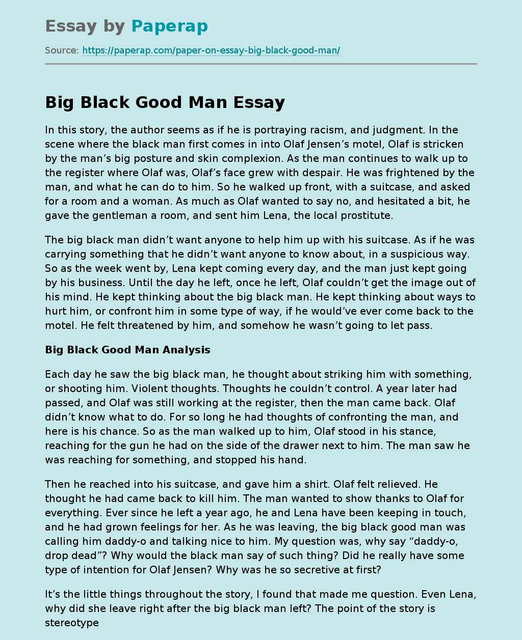 Big Black Good Man