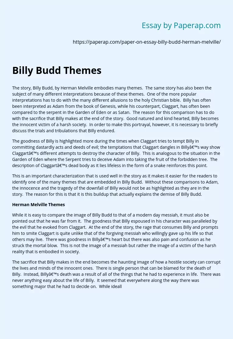 Billy Budd Themes