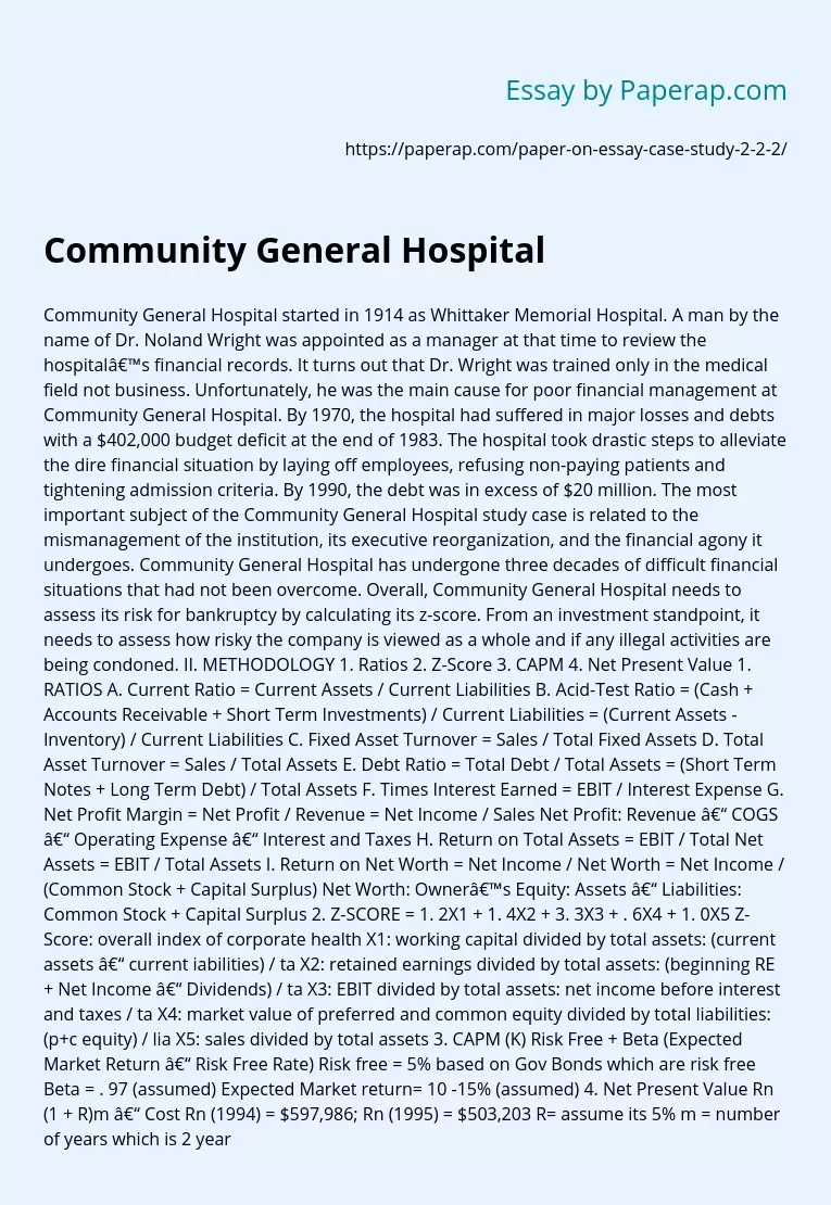 Community General Hospital