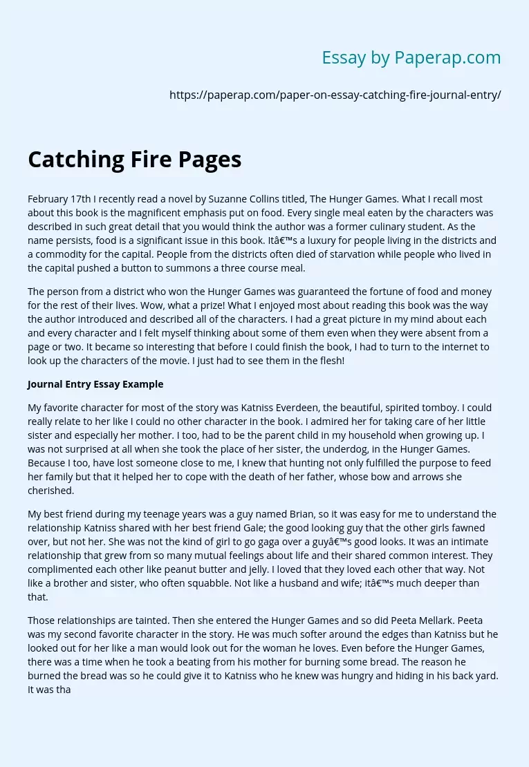 Catching Fire Pages