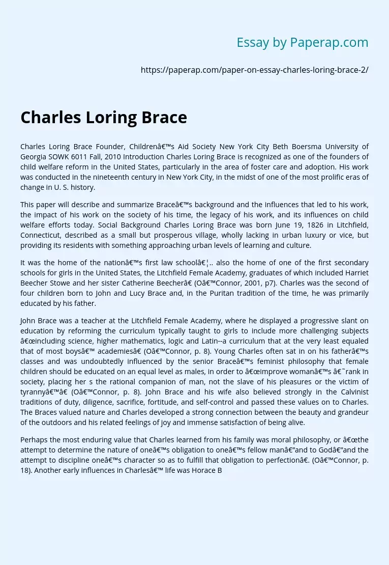 Charles Loring Brace