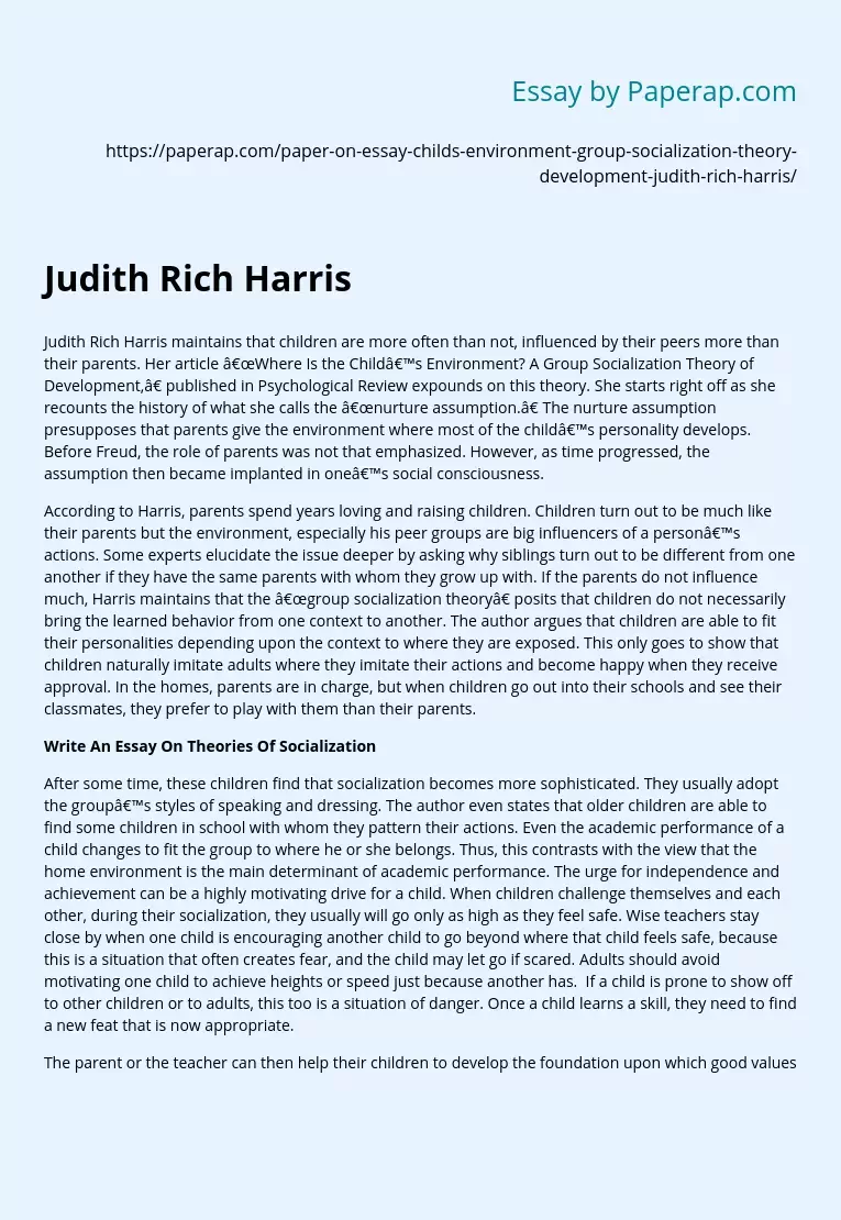 Judith Rich Harris
