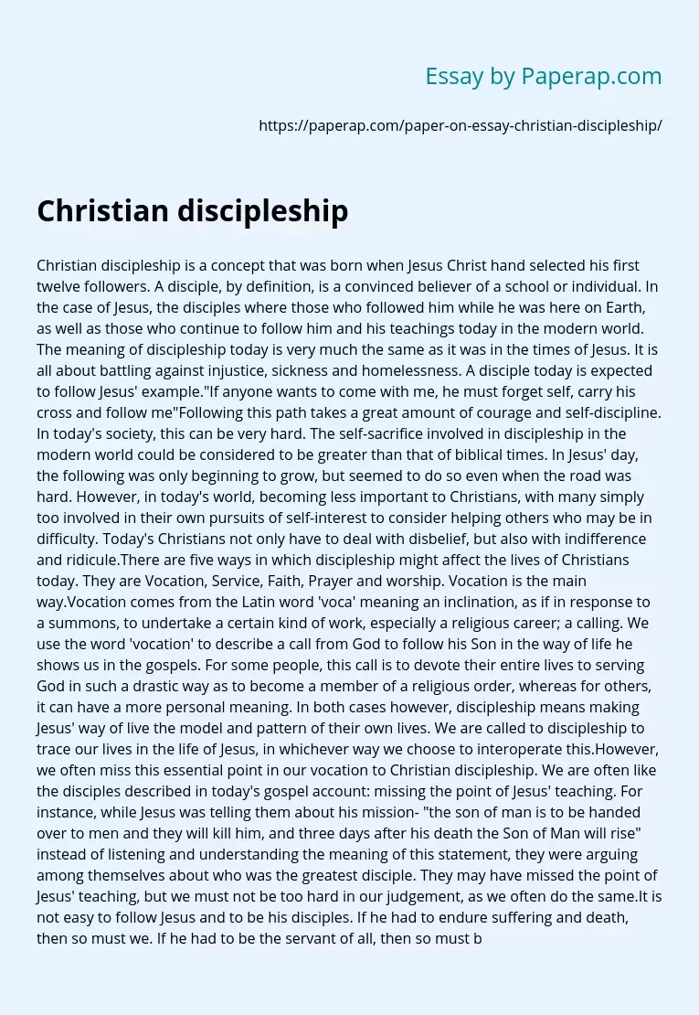 Christian discipleship