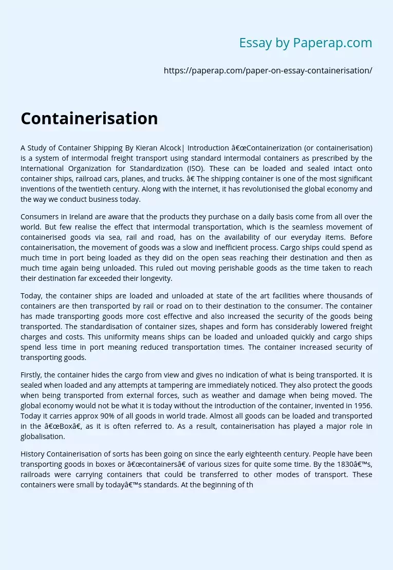 Containerisation