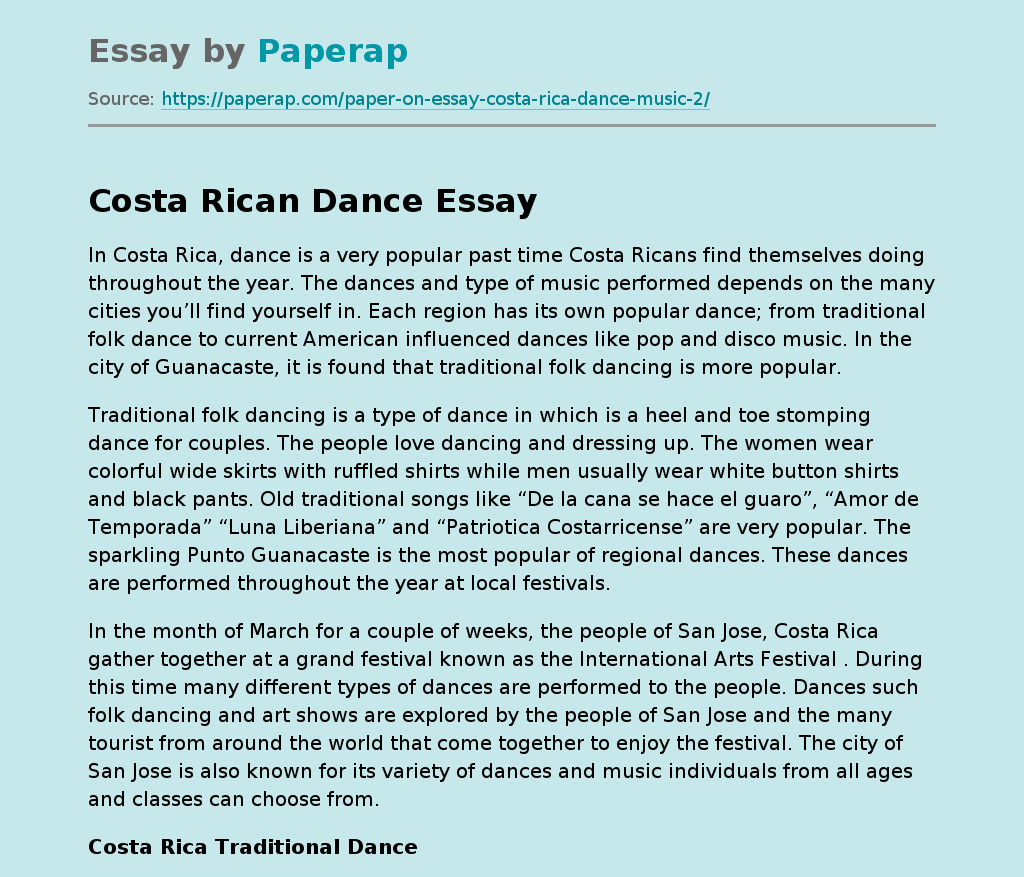 Costa Rican Dance
