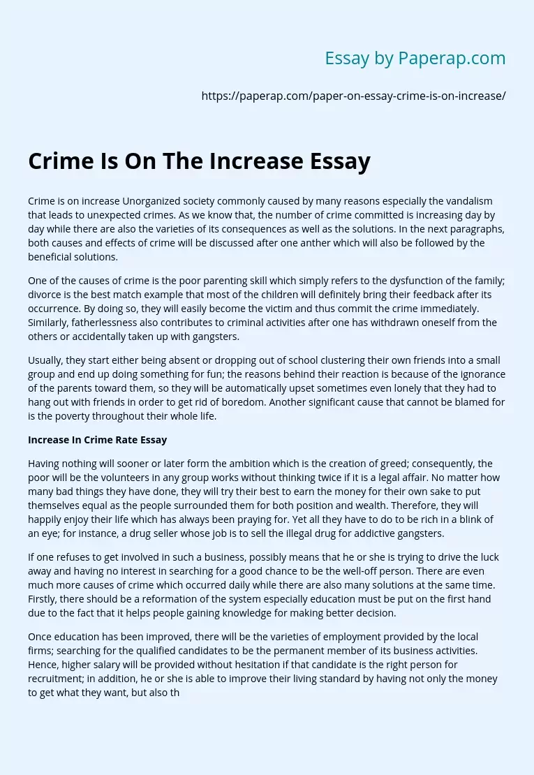 argumentative essay about crime