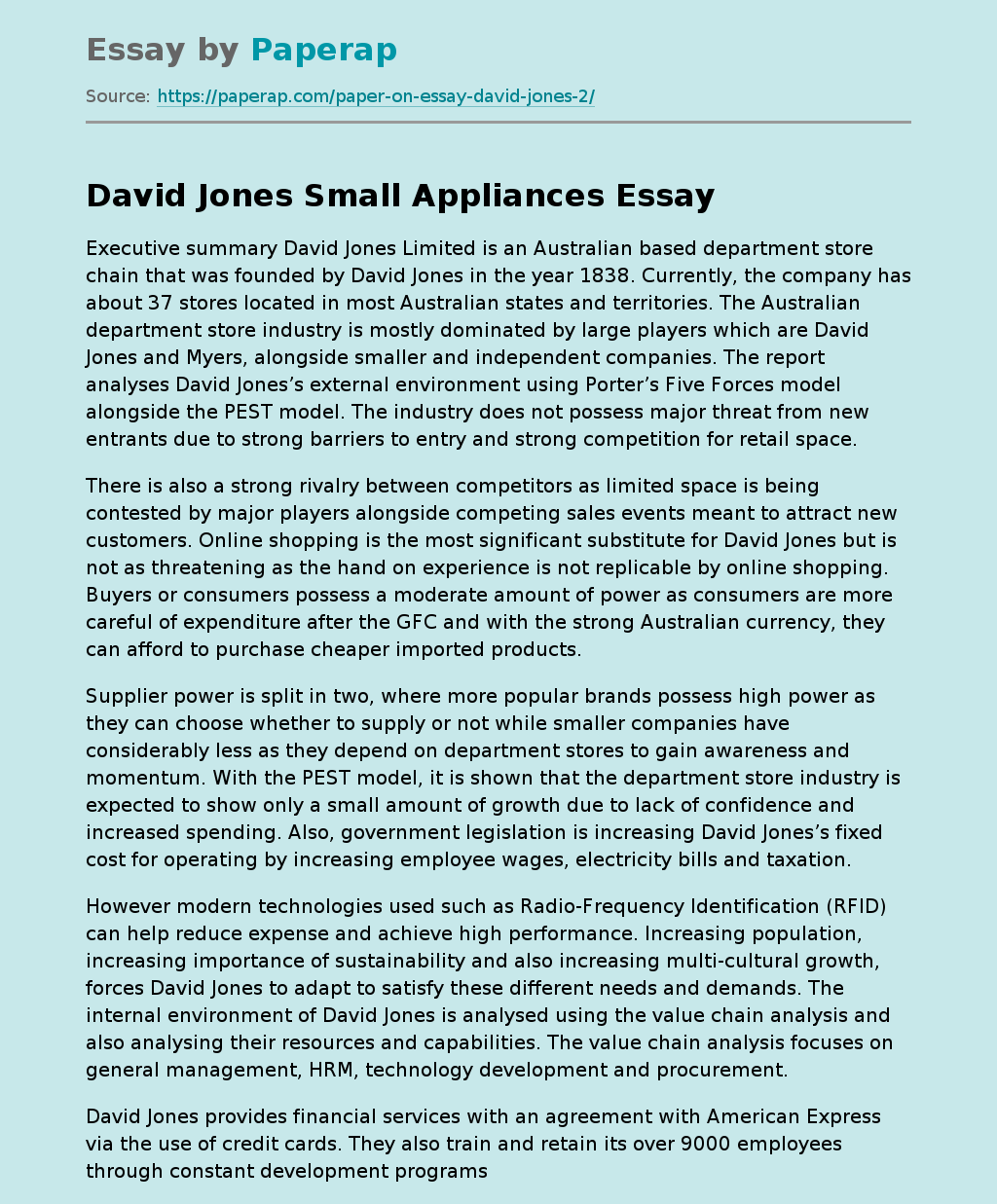 David Jones Small Appliances