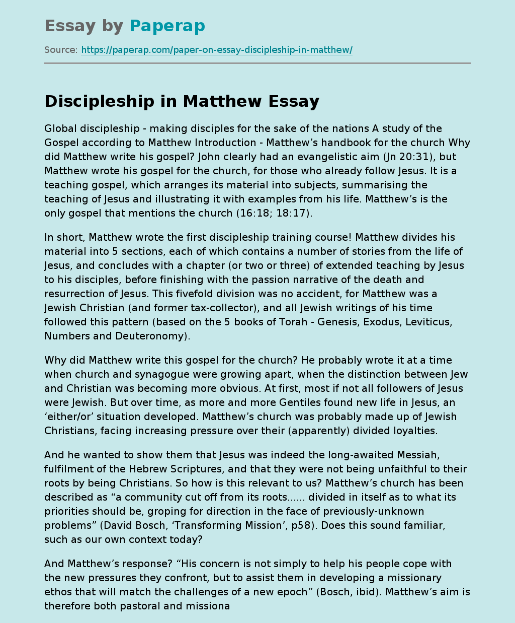 Global Discipleship Is Making Disciples for the Nations