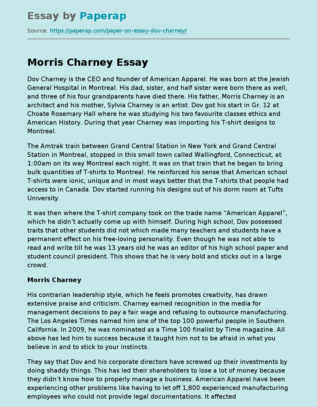 Morris Charney