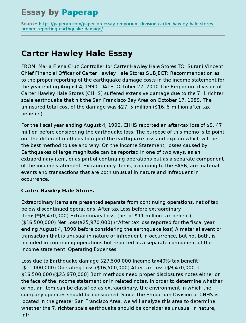 Carter Hawley Hale