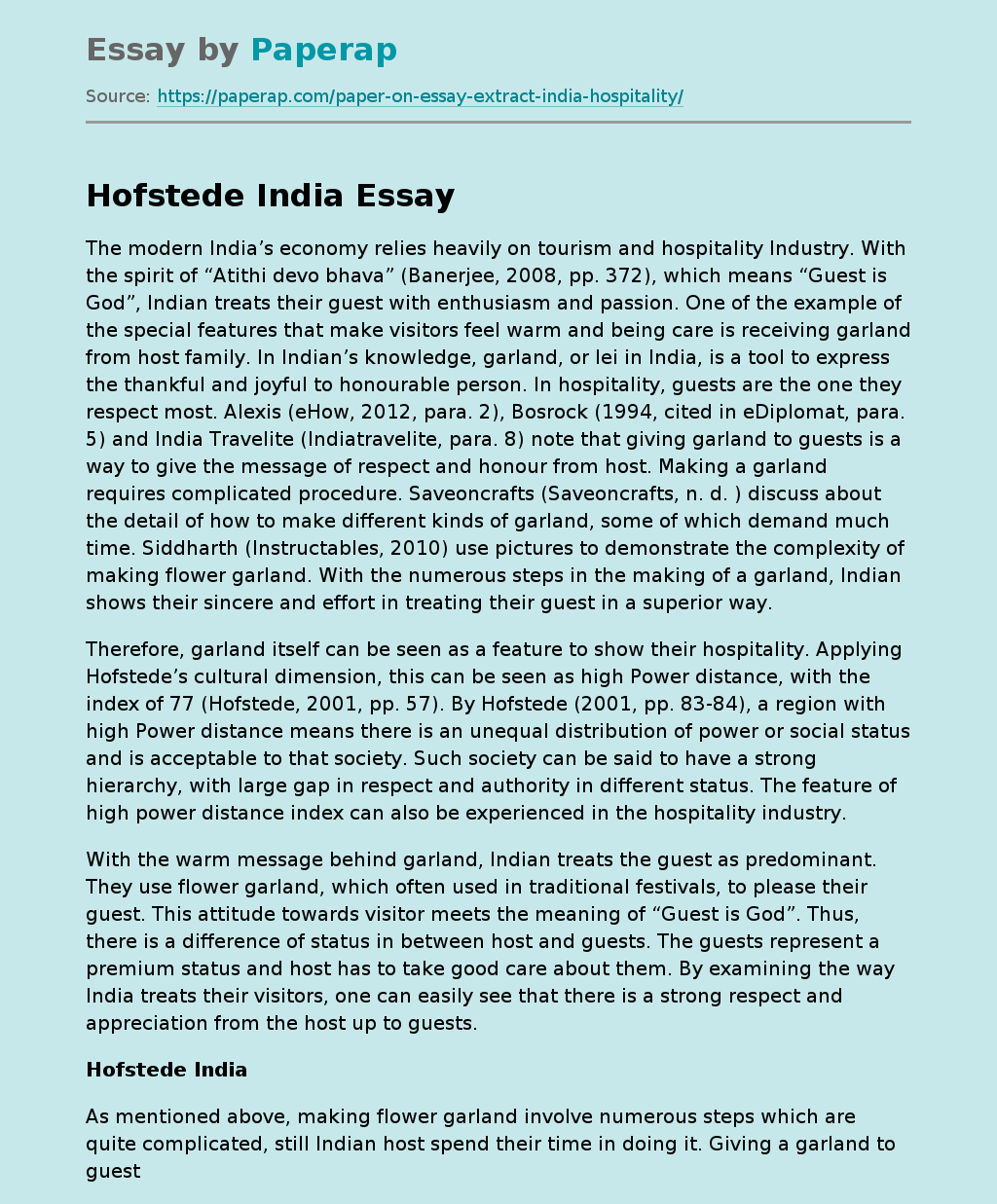 Hofstede India