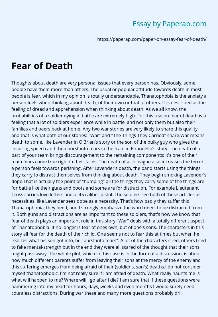 death essay