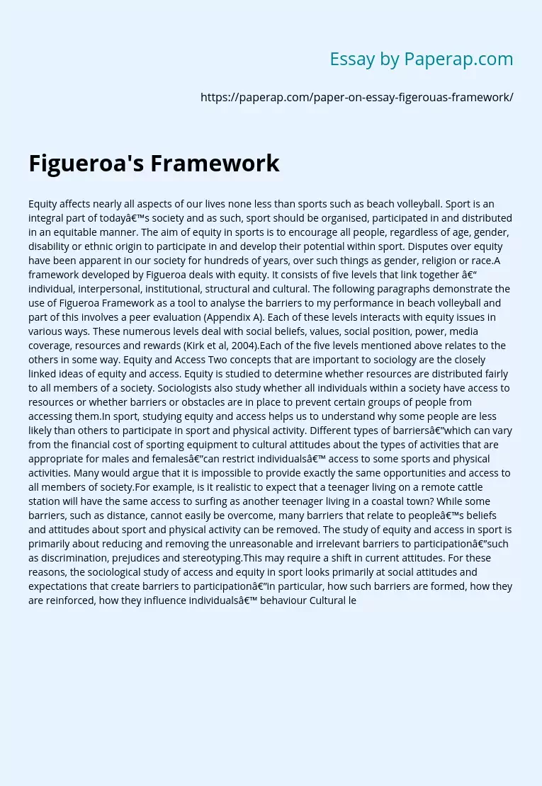 Figueroa's Framework