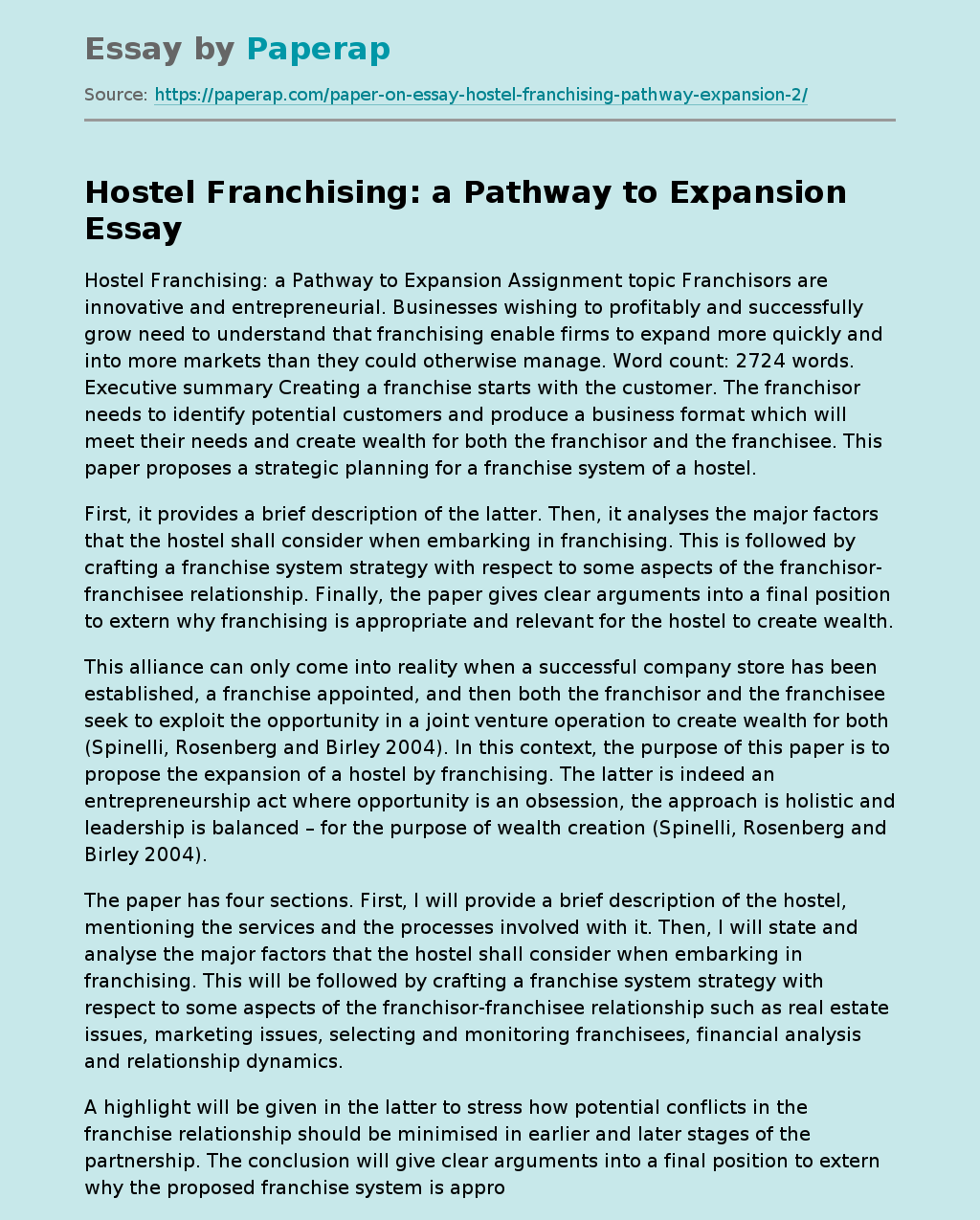 Hostel Franchising: a Pathway to Expansion