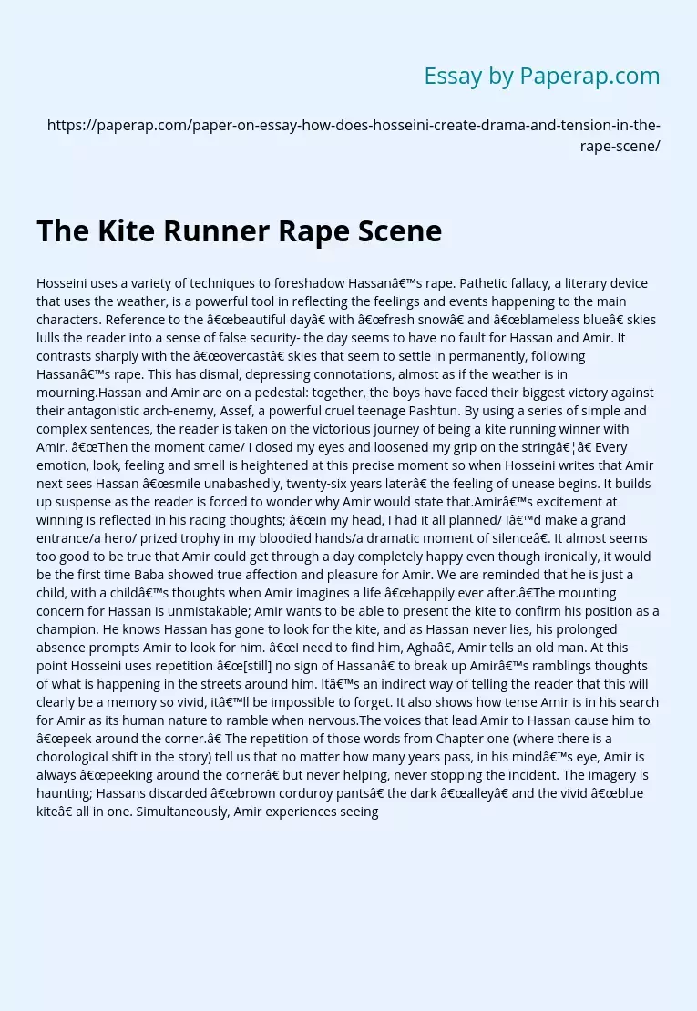 The Kite Runner Rape Scene