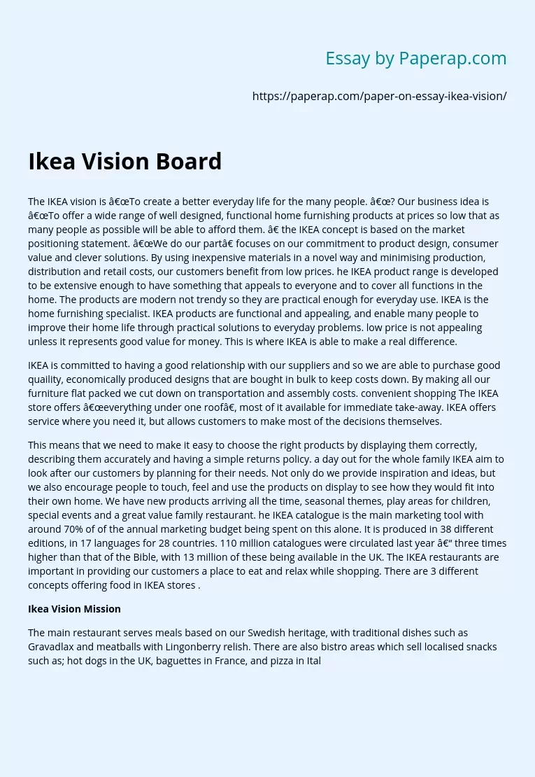 Ikea Vision Board