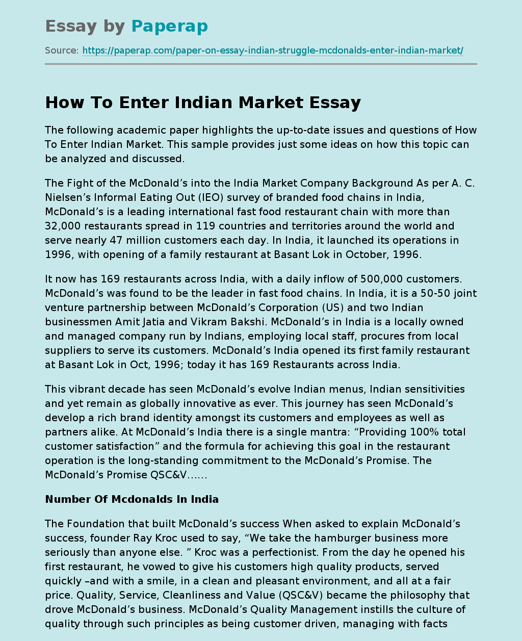 How To Enter Indian Market?