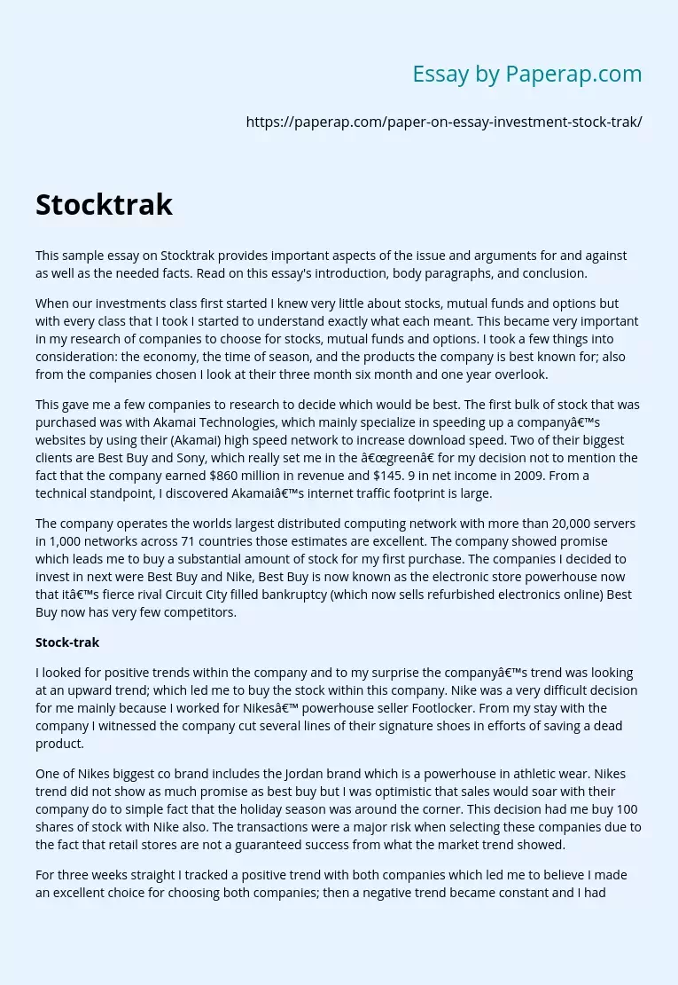 Stocktrak