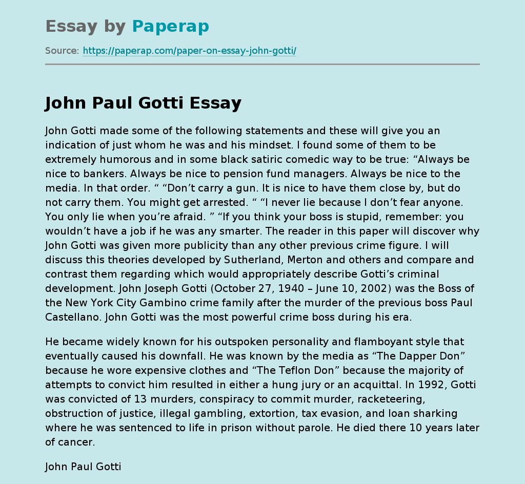 John Paul Gotti