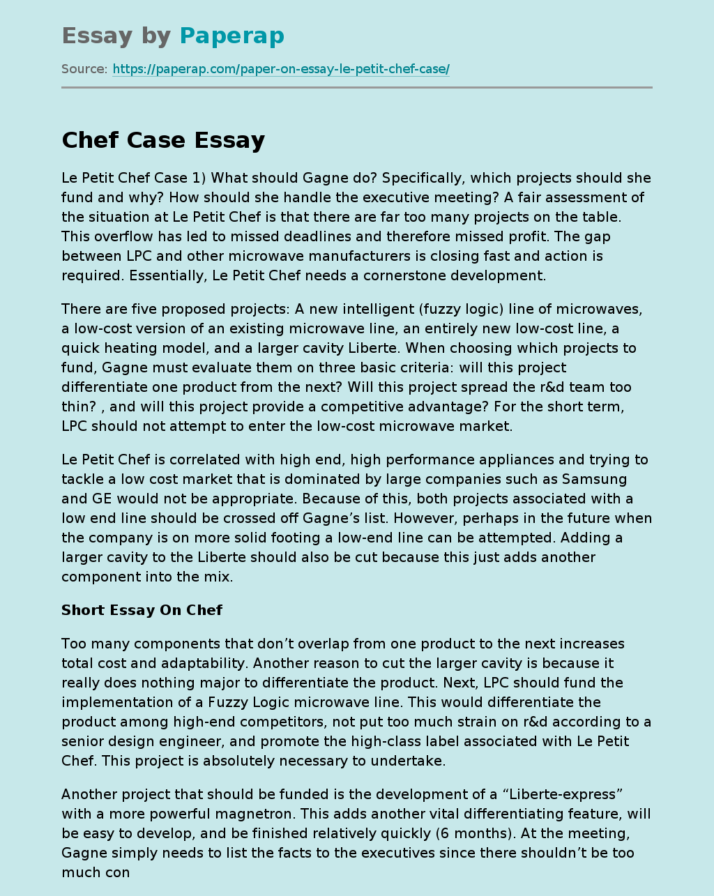 Chef Case