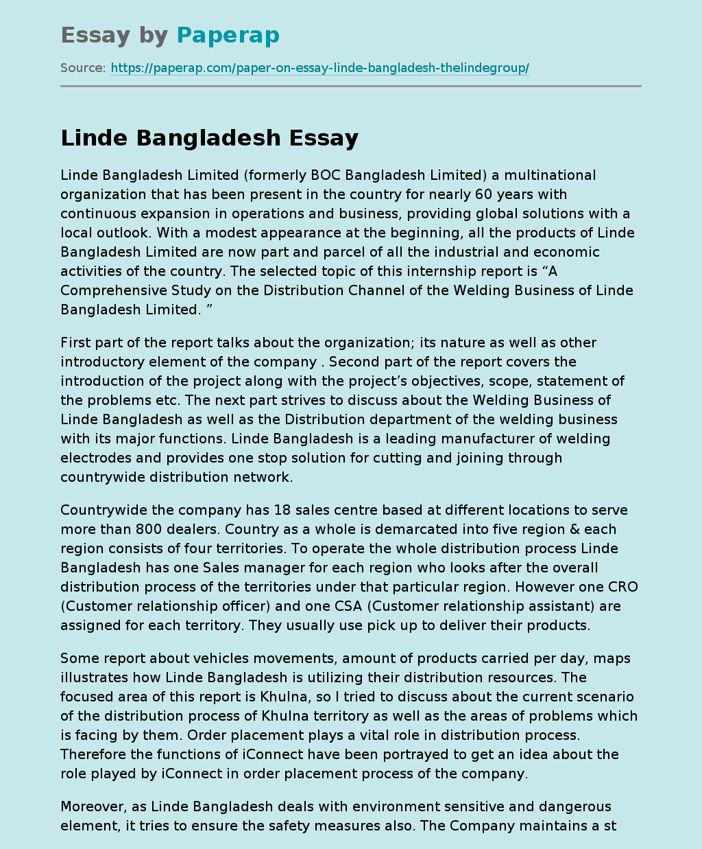 Linde Bangladesh