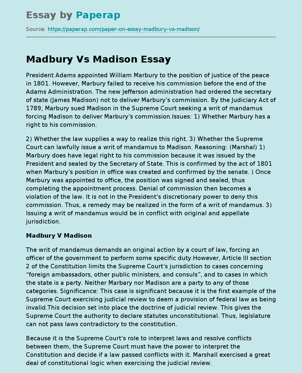 Madbury Vs Madison