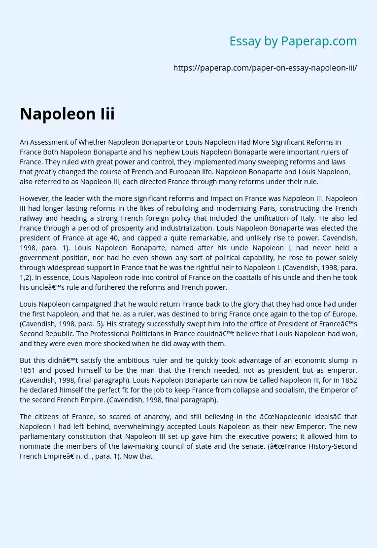 Comparing Napoleon's Reforms in France