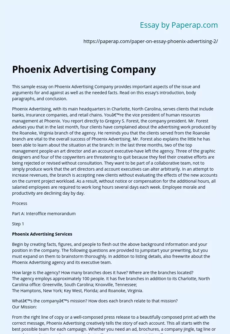 Phoenix Advertising Company