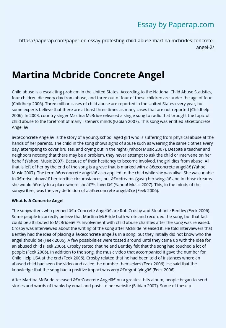 Martina Mcbride Concrete Angel