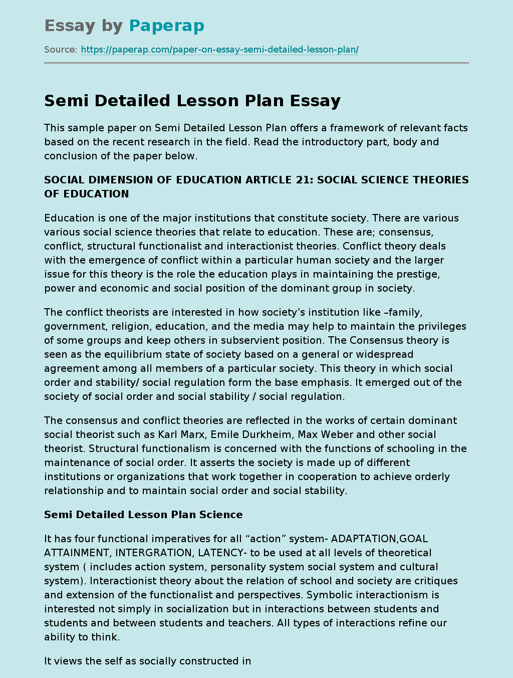 Semi Detailed Lesson Plan