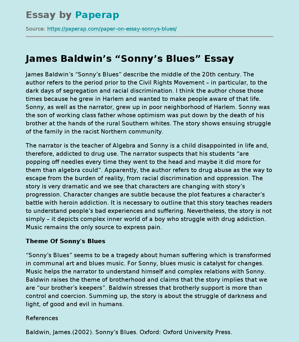James Baldwin’s “Sonny’s Blues”