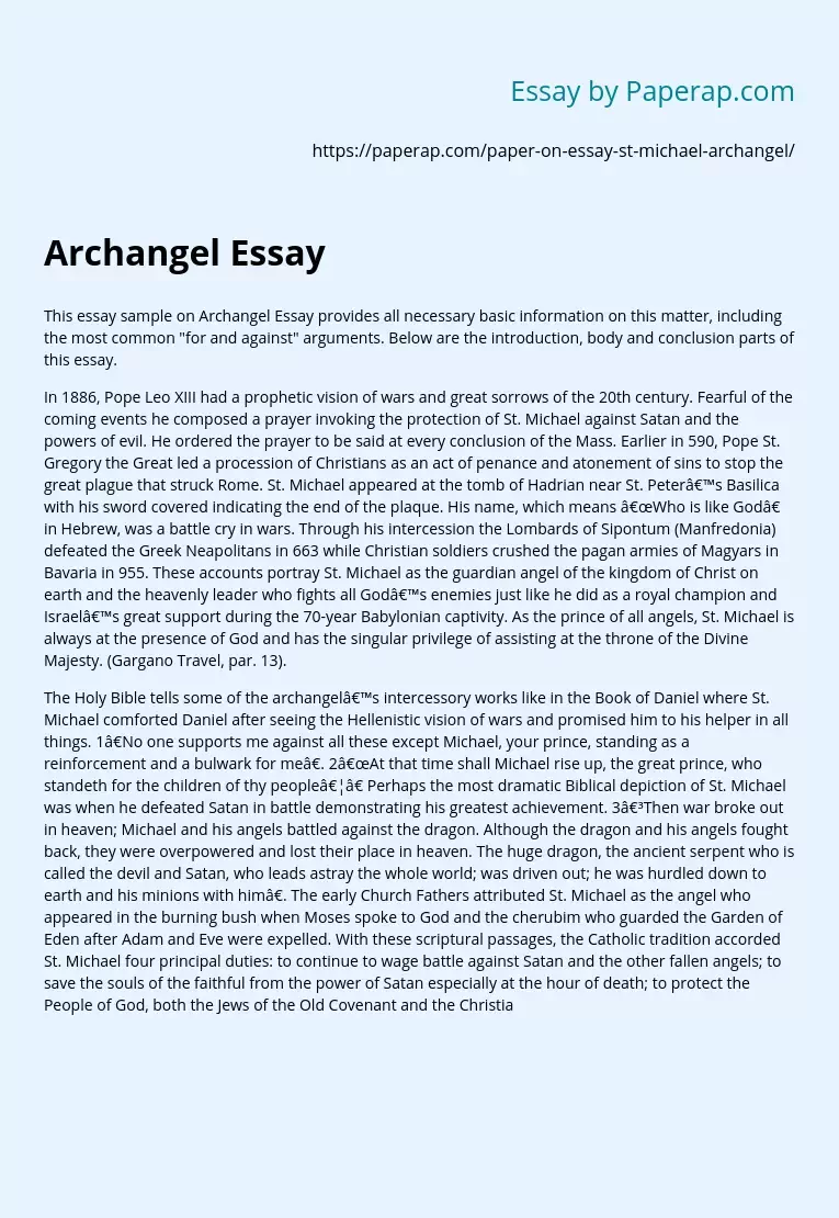 Archangel Essay