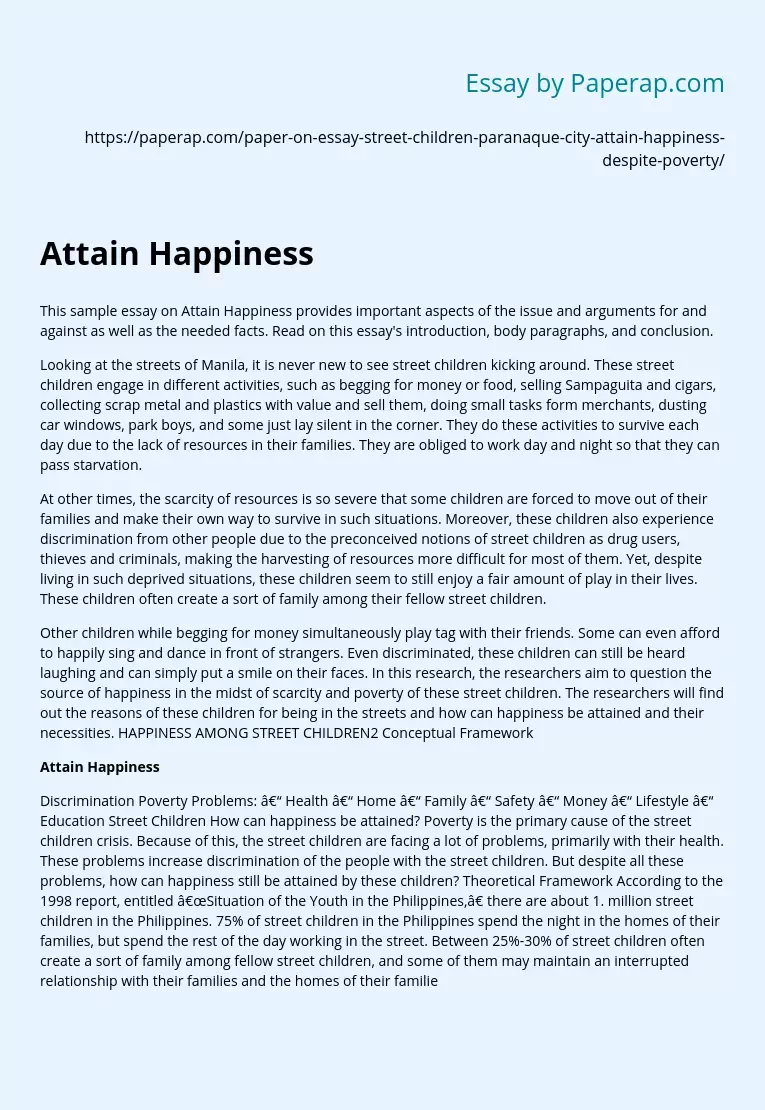 Attain Happiness