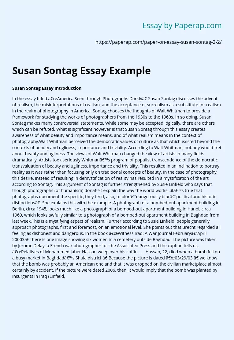 Реферат: Against Interpretation By Susan Sontag Essay
