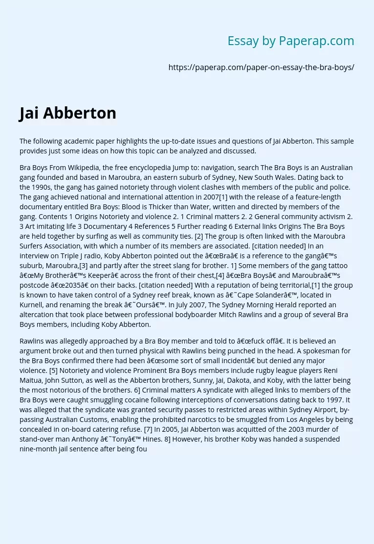 Exploring Jai Abberton's Current Issues and Questions