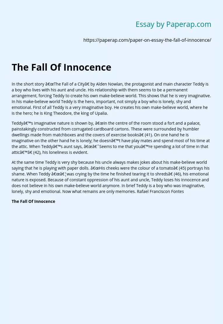 The Fall Of Innocence
