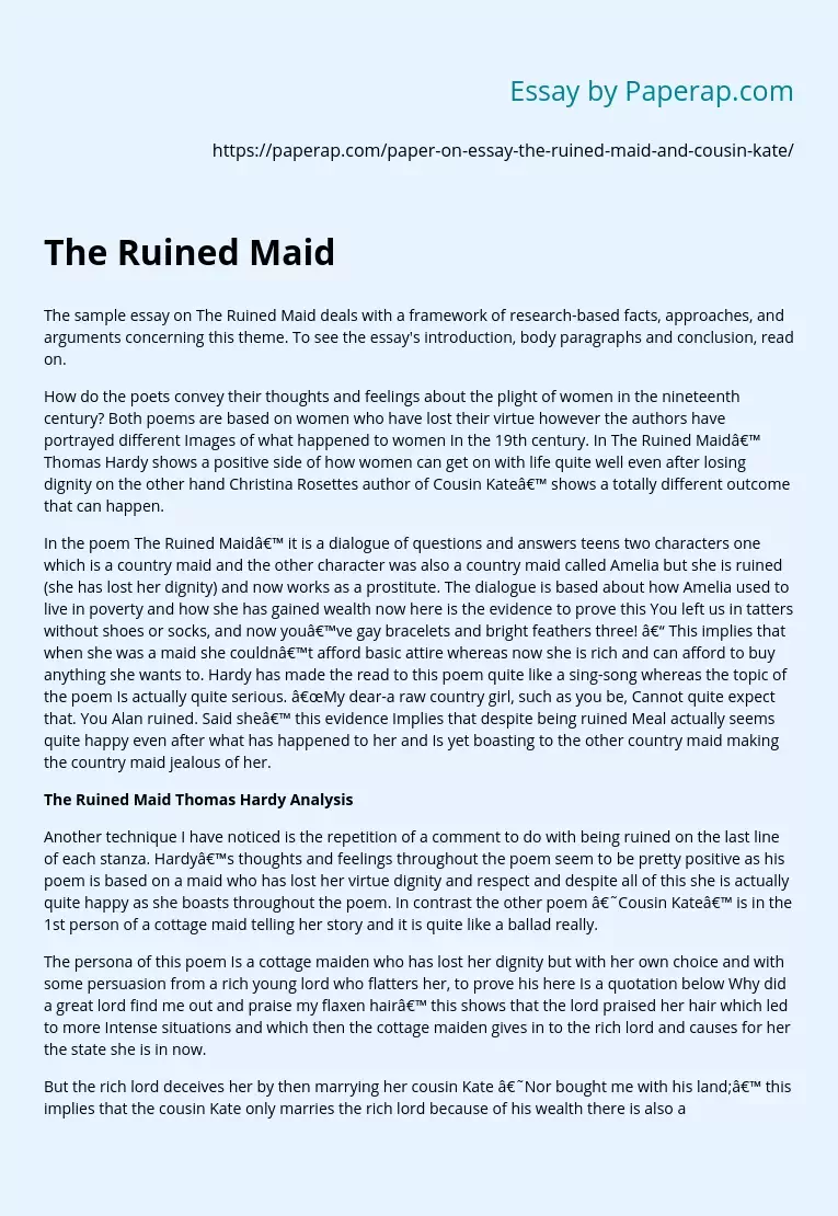 The Ruined Maid